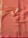 Banarasee Handwoven Semi Silk Saree With Heavy Zari Jaal Design-Pink