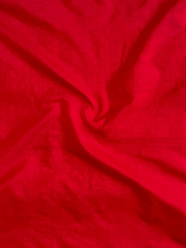 Banarasee Semi Katan Silk Salwar Kameez Fabric With Dupatta Resham Zari Work-Red