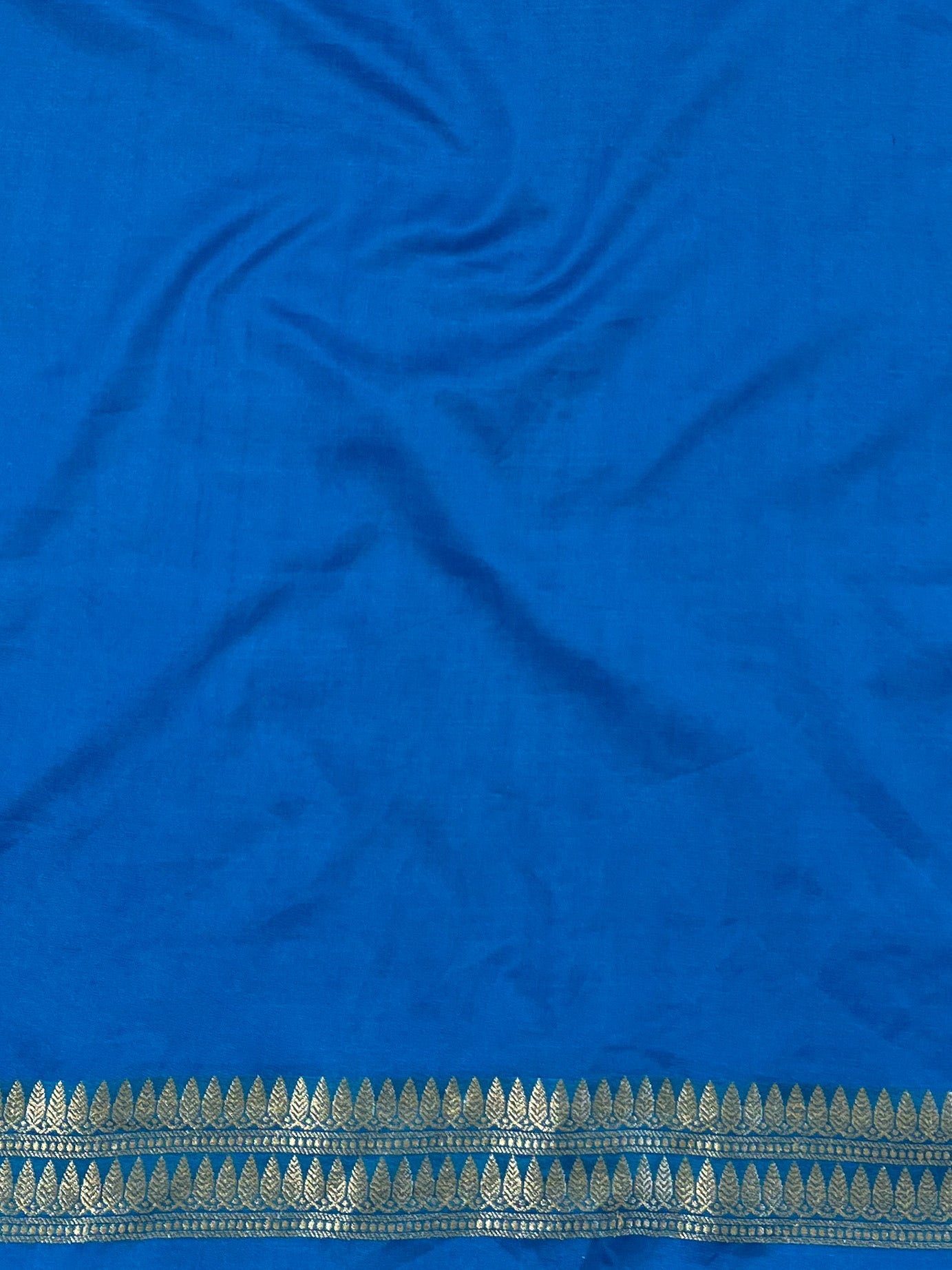 Banarasee Semi-Katan Zari Buta Saree-Black & Blue
