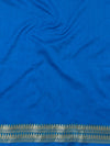 Banarasee Semi-Katan Zari Buta Saree-Black & Blue