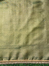 Banarasee Handloom Dual Color Tissue Silk Saree With Zari Buta Design Border & Lace-Yellow & Green
