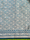 Banarasee Handloom Semi Silk Saree With Zari Buta Work & Border-Turquoise Blue