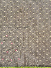 Banarasee Handwoven Semi Silk Shine Saree With Mirror Work-Black (Gold Tone)