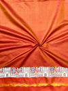 Banarasee Handloom Semi Katan Saree With Zari Work & Meenadar Pallu-Orange (Dual Tone)
