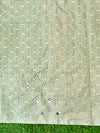 Banarasee Handwoven Semi Silk Shine Saree With Mirror Work-Light Green