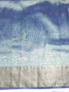Banarasee Handloom Tissue Saree With Buti Design Zari Border & Lace-Blue
