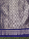 Banarasee Handloom Semi Silk Saree With Sona Rupa Zari Buti Design & Floral Border-Violet