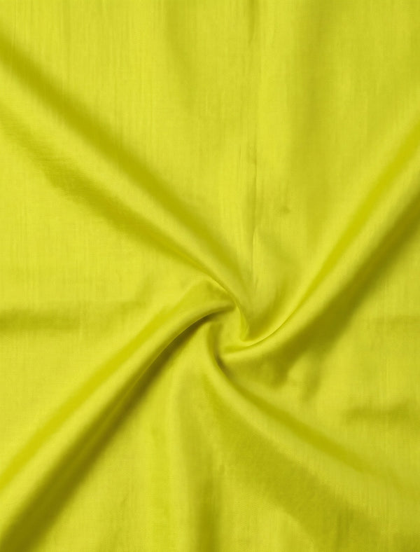 Banarasee Zari Embroidered Chanderi Silk Salwar Kameez With Dupatta Set-Lime Yellow