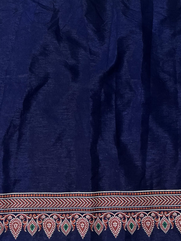 Banarasee Semi Silk Meena Work Saree-Grey