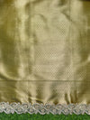 Banarasee Handloom Semi Silk Saree With Zari Buti Design & Lace Border-Lime Green