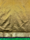 Banarasee Handloom Cotton Silk Plain Saree With Contrast Pallu & Border-Black & Gold