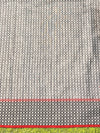 Banarasee Handloom Cotton Silk Saree With Resham Work & Contrast Border-Grey & Black