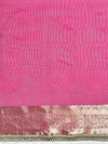 Banarasee Handloom Semi Silk Saree With Buti Design Zari Border & Lace-Fuchsia Pink