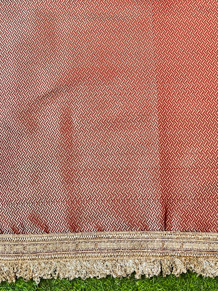 Banarasee Soft Silk Saree With Handwork Pearl Motifs & Mirror Work-Maroon