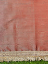 Banarasee Soft Silk Saree With Handwork Pearl Motifs & Mirror Work-Maroon