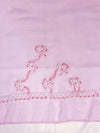 Banarasee Handwoven Georgette Saree With Chikankari Work-Light Pink