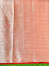 Banarasee Soft Tissue Saree With Handwork Pearl Motifs & Scallop Border-Red