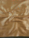 Banarasee Cotton Silk Plain Body Saree With Gold Zari Border-Green