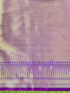Banarasee Handwoven Semi Silk Saree With Zari Buti Design & Border-Violet
