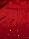 Banarasee Handwoven Tissue Saree With Floral Motifs & Mirror Work-Deep Red