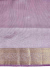 Banarasee Handloom Tissue Saree With Buti Design Zari Border & Lace-Violet