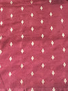 Banarasee Handloom Plain Tissue Saree With Lace Border-Burgundy