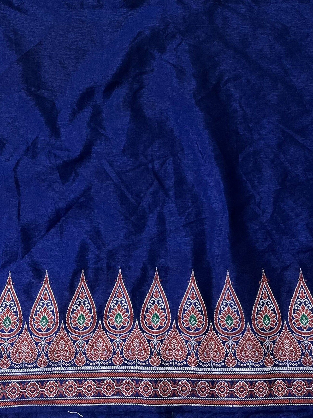 Banarasee Semi Silk Meena Work Saree-Blue
