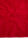 Handloom Mul Cotton Hand-Block Print Saree-White & Red