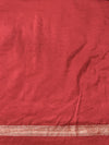 Banarasee Handwoven Georgette Saree With Zigzag Design & Antique Zari Work-Deep Maroon