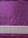 Banarasee Handloom Mashru Silk Saree With Resham & Zari Embroidery-Violet