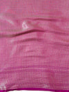 Banarasee Handloom Pure Chiniya Silk Saree With Zari Work-Magenta