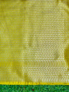 Banarasee Handloom Semi Silk Saree With Zari Buti Design & Lace Border-Lime Green
