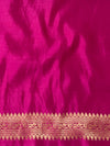 Banarasee Handloom Pure Chiniya Silk Saree With Zari Work-Pink