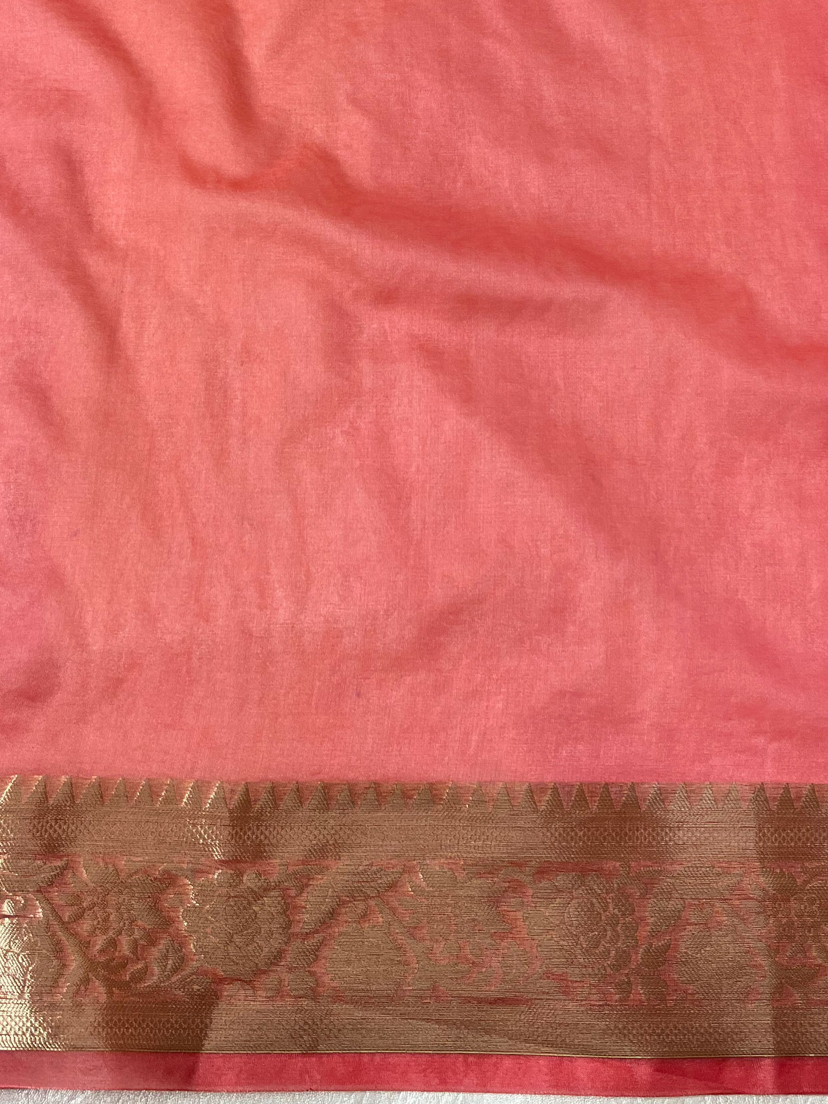Banarasee Organza Floral Embroidery Sequin Work Saree-Pink