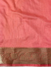 Banarasee Organza Floral Embroidery Sequin Work Saree-Pink