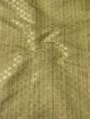 Banarasee Handloom Linen Silk Mix Zari Work Saree-Green