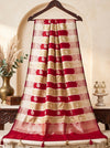 Banarasee Semi Katan Zari Work Salwar Kameez Fabric With Dupatta Set-Maroon