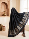 Banarasee Semi Katan Zari Work Salwar Kameez Fabric With Dupatta Set-Black