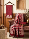 Banarasee Semi Katan Zari Work Salwar Kameez Fabric With Dupatta Set-Maroon