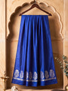 Banarasee Semi Katan Zari Work Salwar Kameez Fabric With Dupatta Set-Royal Blue