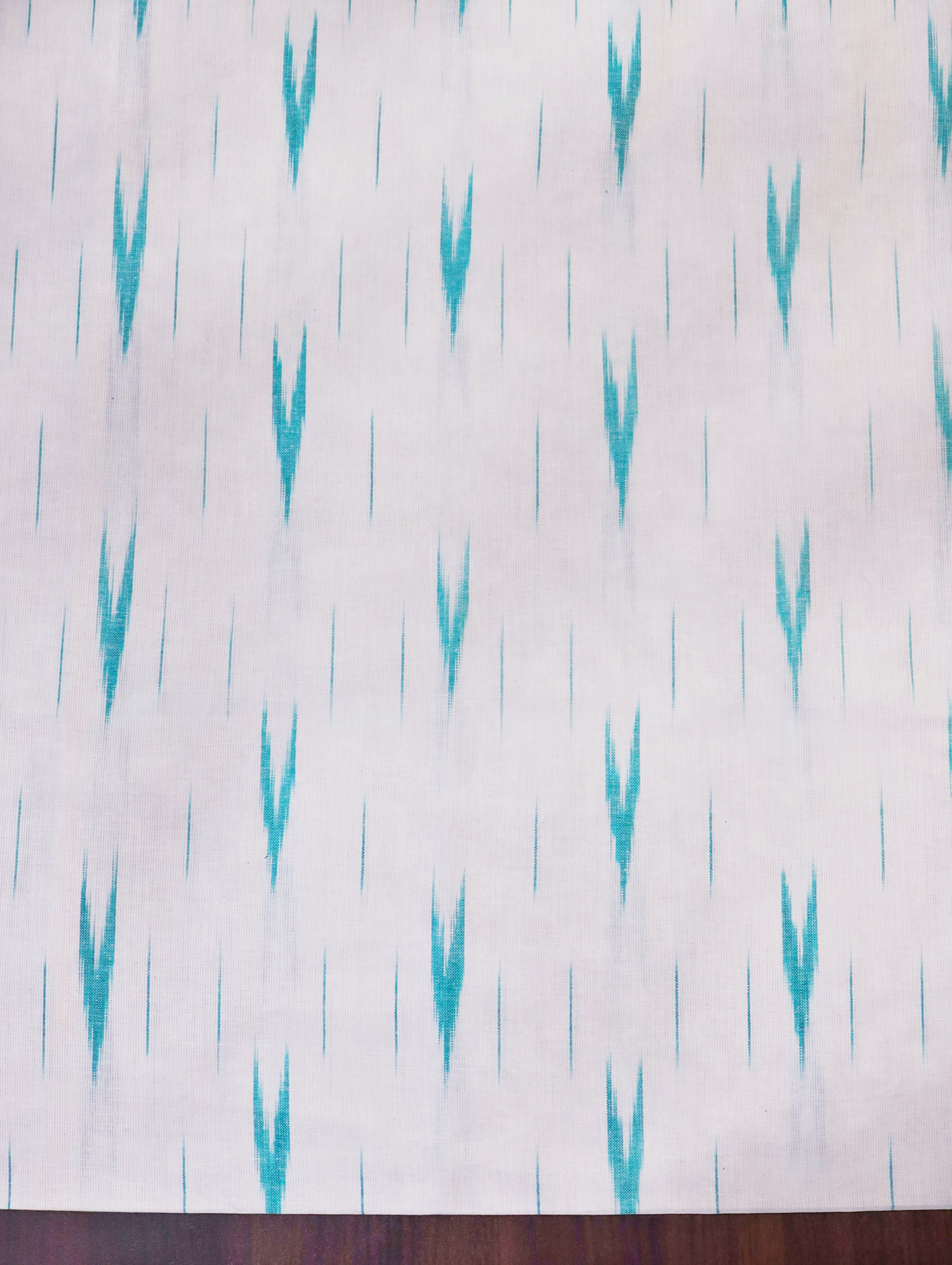 Bhagalpur Ikkat Cotton Kameez With Dupatta & Bottom-White