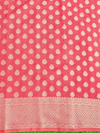 Banarasee Handwoven Georgette Saree With Zari Buta Design & Border-Peachy Pink