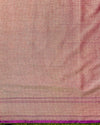 Banarasee Handloom Semi Silk Saree With Zari Woven Design & Border-Magenta