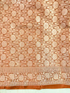 Banarasee Georgette Saree With Antique Zari Buta Design & Border-Brown