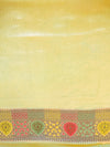 Banarasee Pure Chiffon Saree With Resham Buta Work & Border-Lemon Yellow