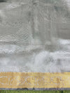 Banarasee Handwoven Plain Tissue Saree With Zari Border & Lace-Grey