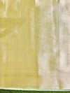 Banarasee Organza Saree With Zari Buti & Rangkat Design-Yellow & White