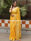 Bhagalpur Linen Cotton Resham Embroidered Saree-Yellow