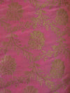 Banarasee/Banarasi Salwar Kameez Semi Silk Zari Jaal Work Fabric-Pink