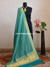 Banarasee Art Silk Dupatta With Polka Dot Design-Sea Green